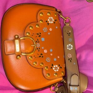 Marc Jacobs Studded Floral Embellished Leather Bag